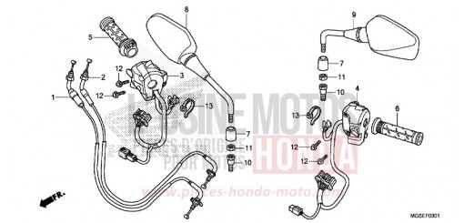 COMMUTATEUR/CABLE (NC700SD) NC700SDD de 2013